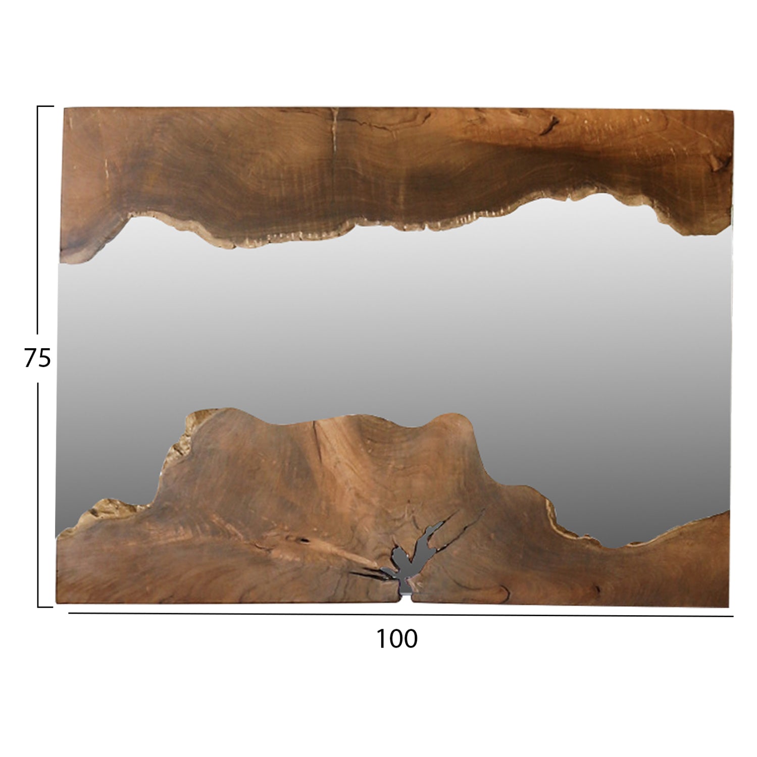 Огледало 140х75 -тиково дърво