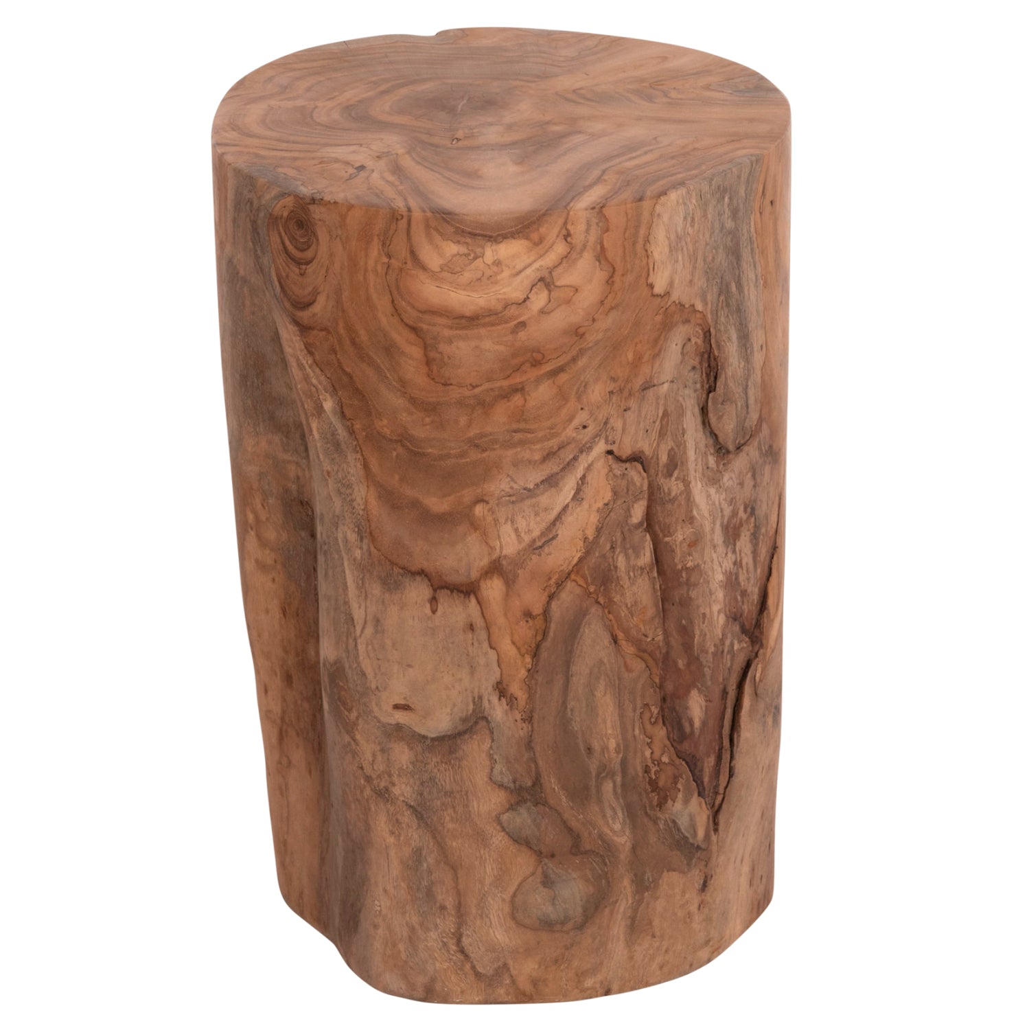 Масичка TRONCO тиково дърво естествен цвят Φ30x45см