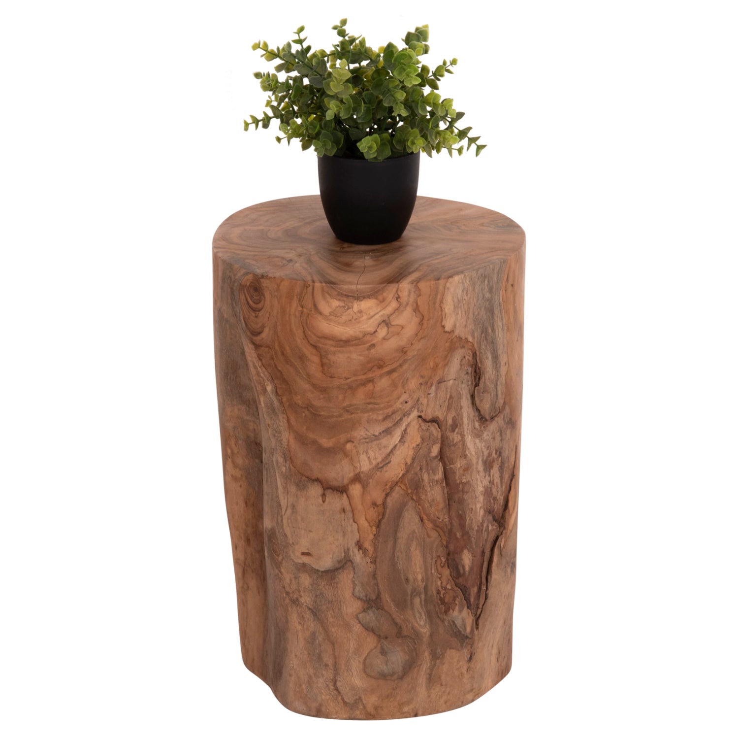 Масичка TRONCO тиково дърво естествен цвят Φ30x45см