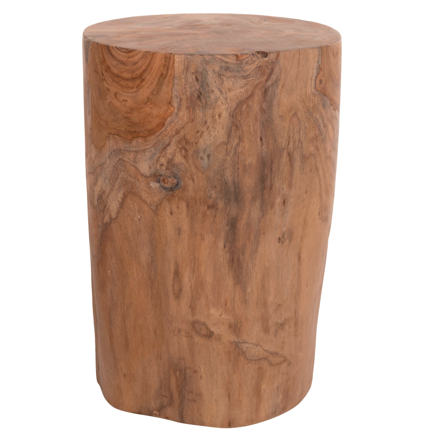 Масичка TRONCO тиково дърво естествен цвят Φ30x45см