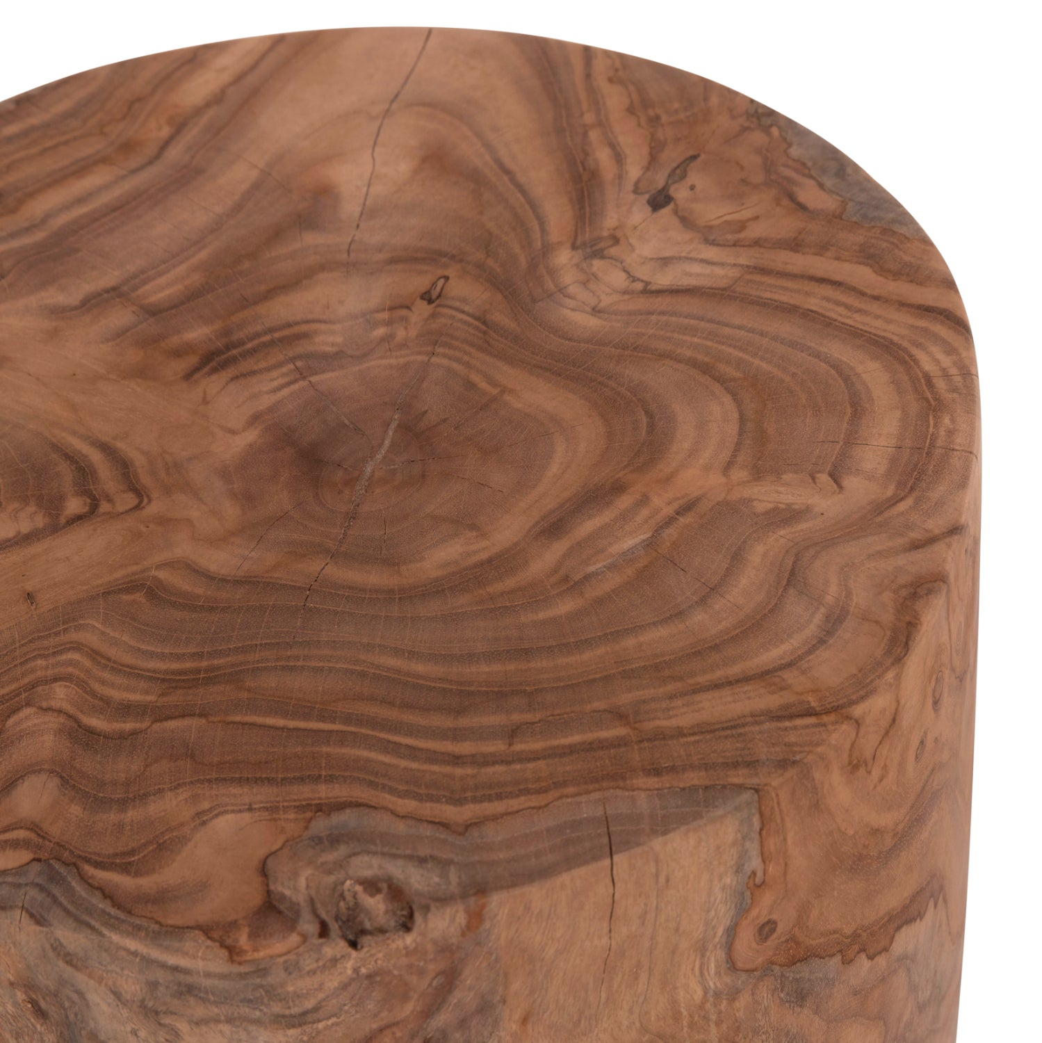 Масичка TRONCO тиково дърво естествен цвят Φ30x45см