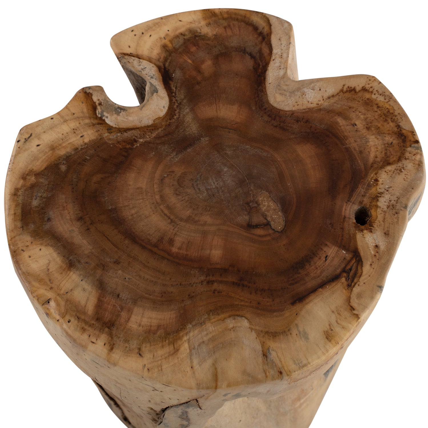 Странична маса TRONCO тиково дърво естестен цвят Φ30x45см