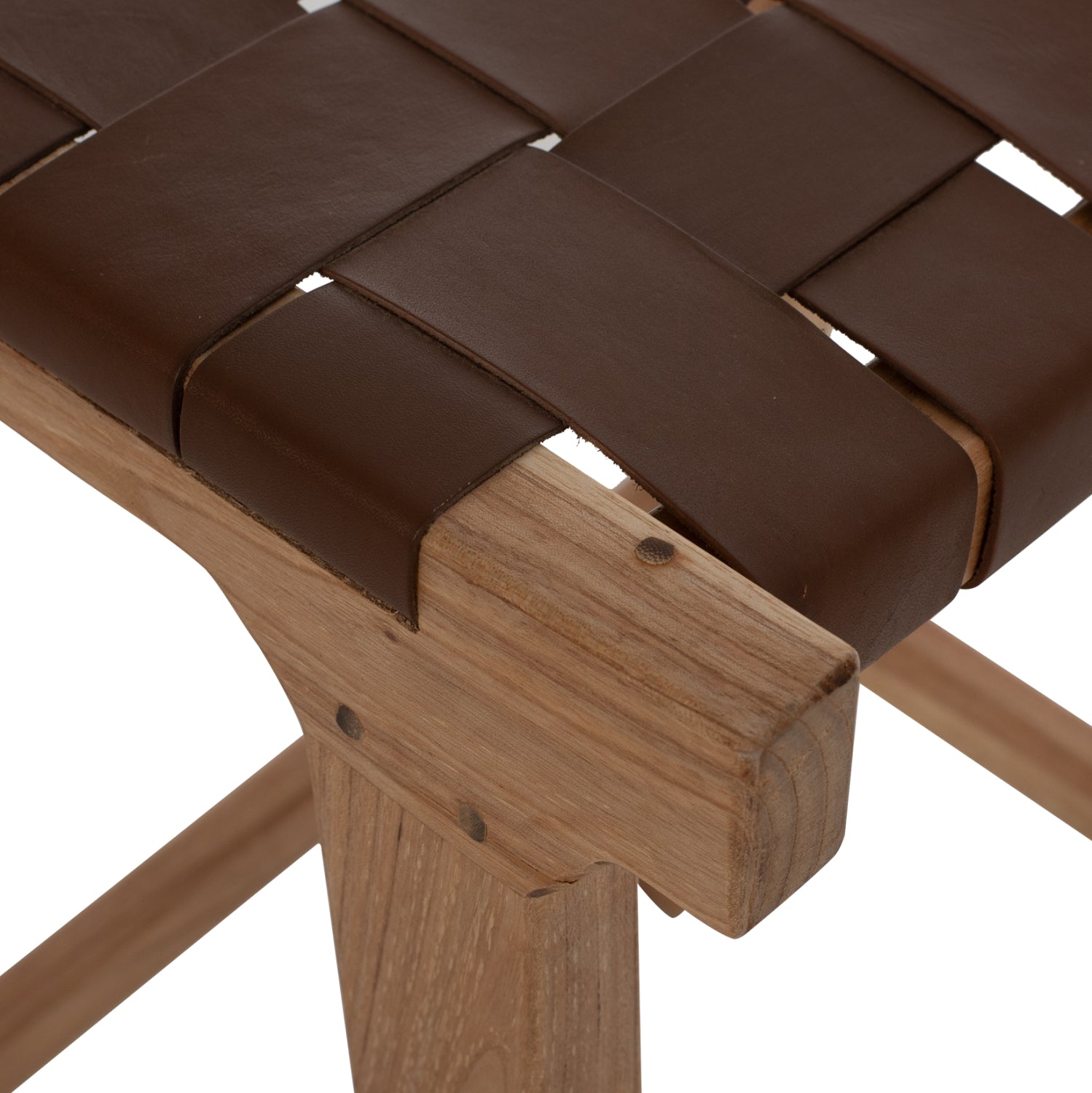 Нисък бар стол тиково дърво 40X35X65