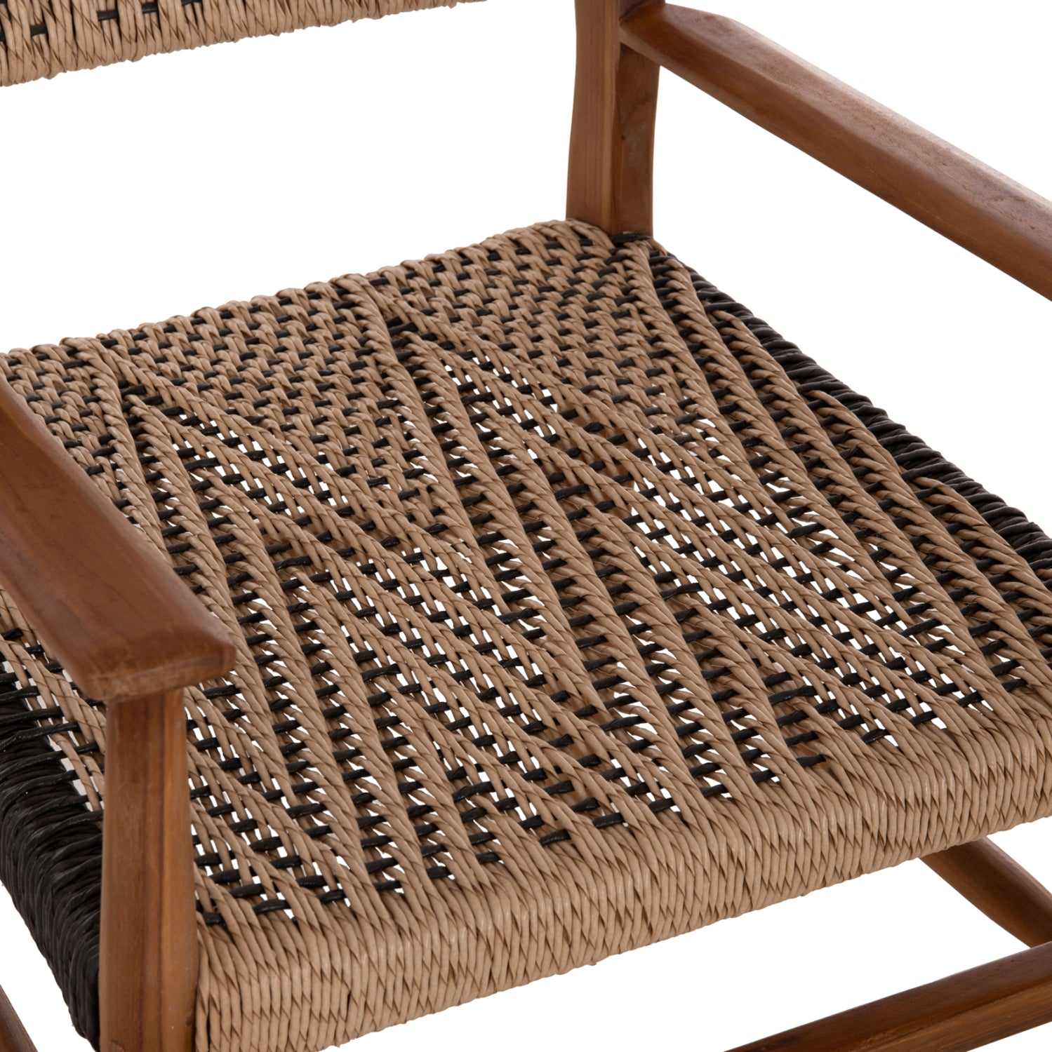 Стол 9383 бежов-естествен-черен цвят 57x66x86см