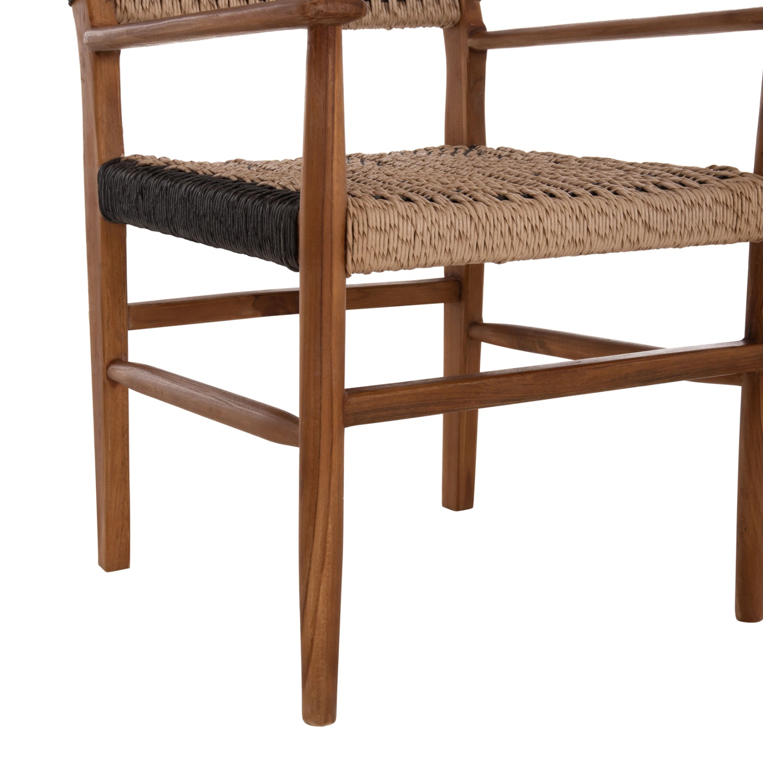 Стол 9383 бежов-естествен-черен цвят 57x66x86см