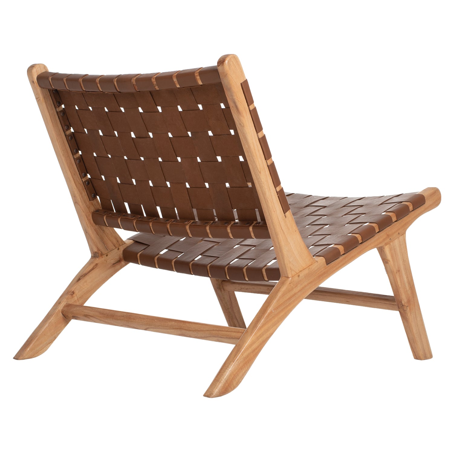 Стол Фелипе тиково дърво цвят натурал-кафяв 65x82x88