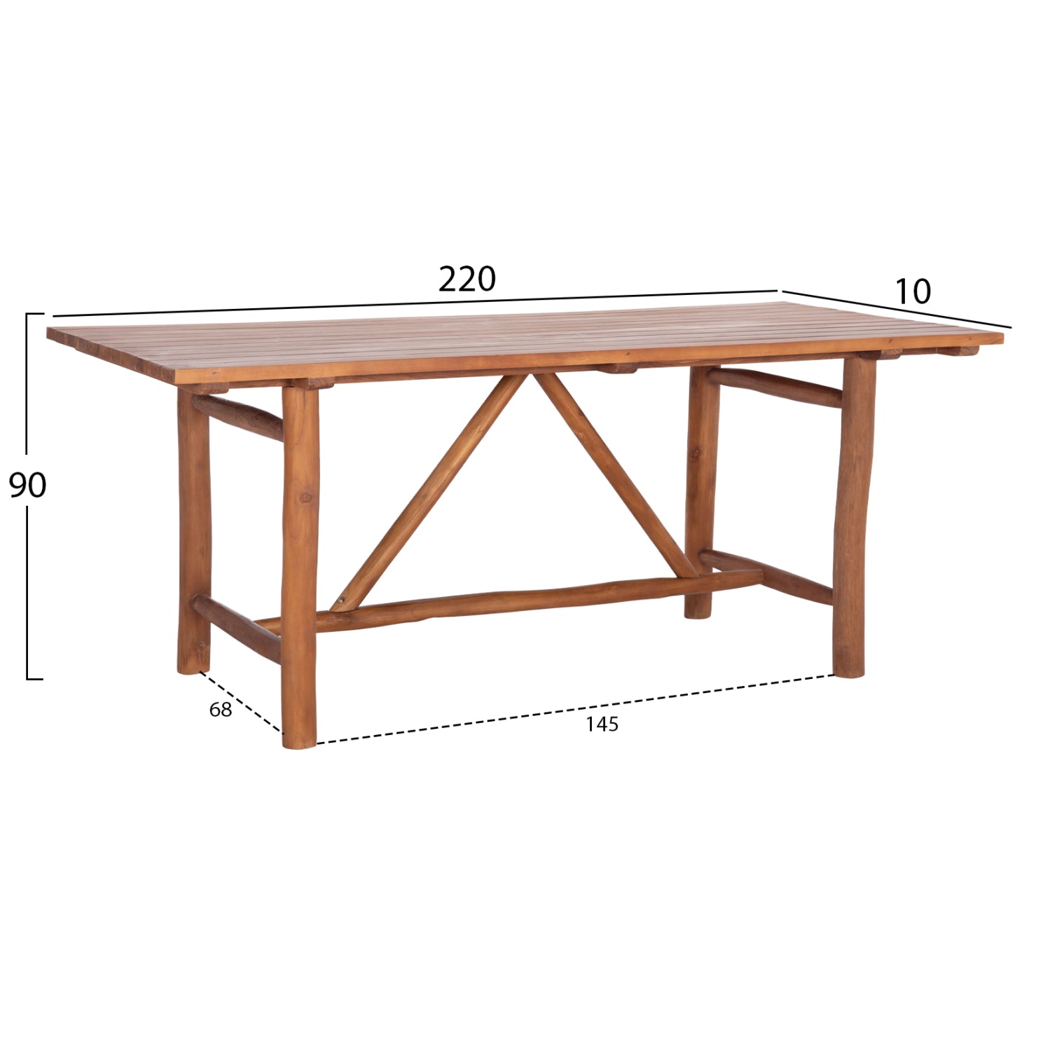 Трапезна маса GROOVE 220х100 -тиково дърво