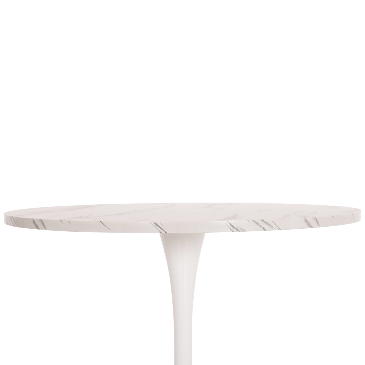 Трапезна маса ROLLO кръгла бял мрамор φ90x74см.