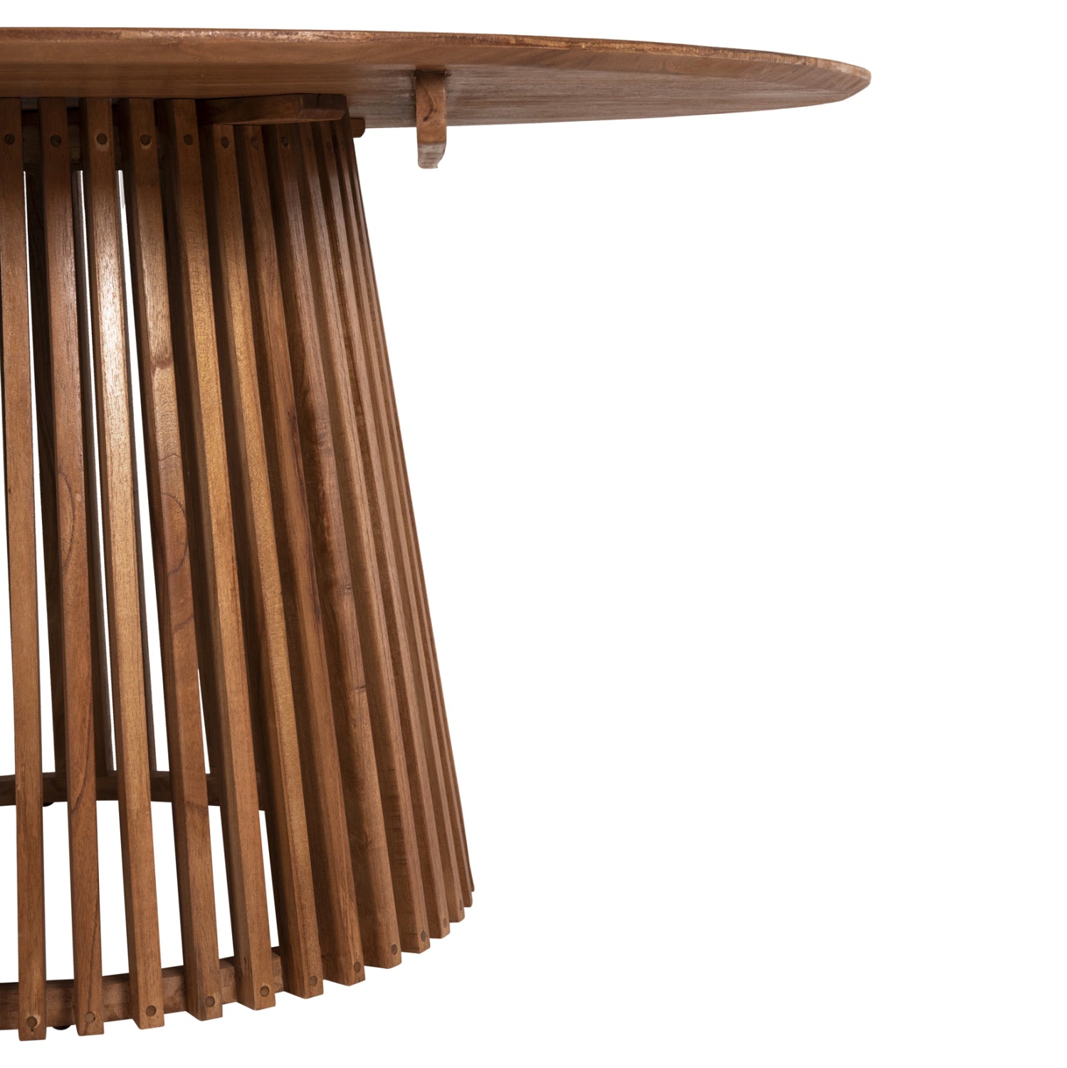 Трапезна маса FRANTZ масивно дърво MINDI в цвят натурал Φ150x75см.