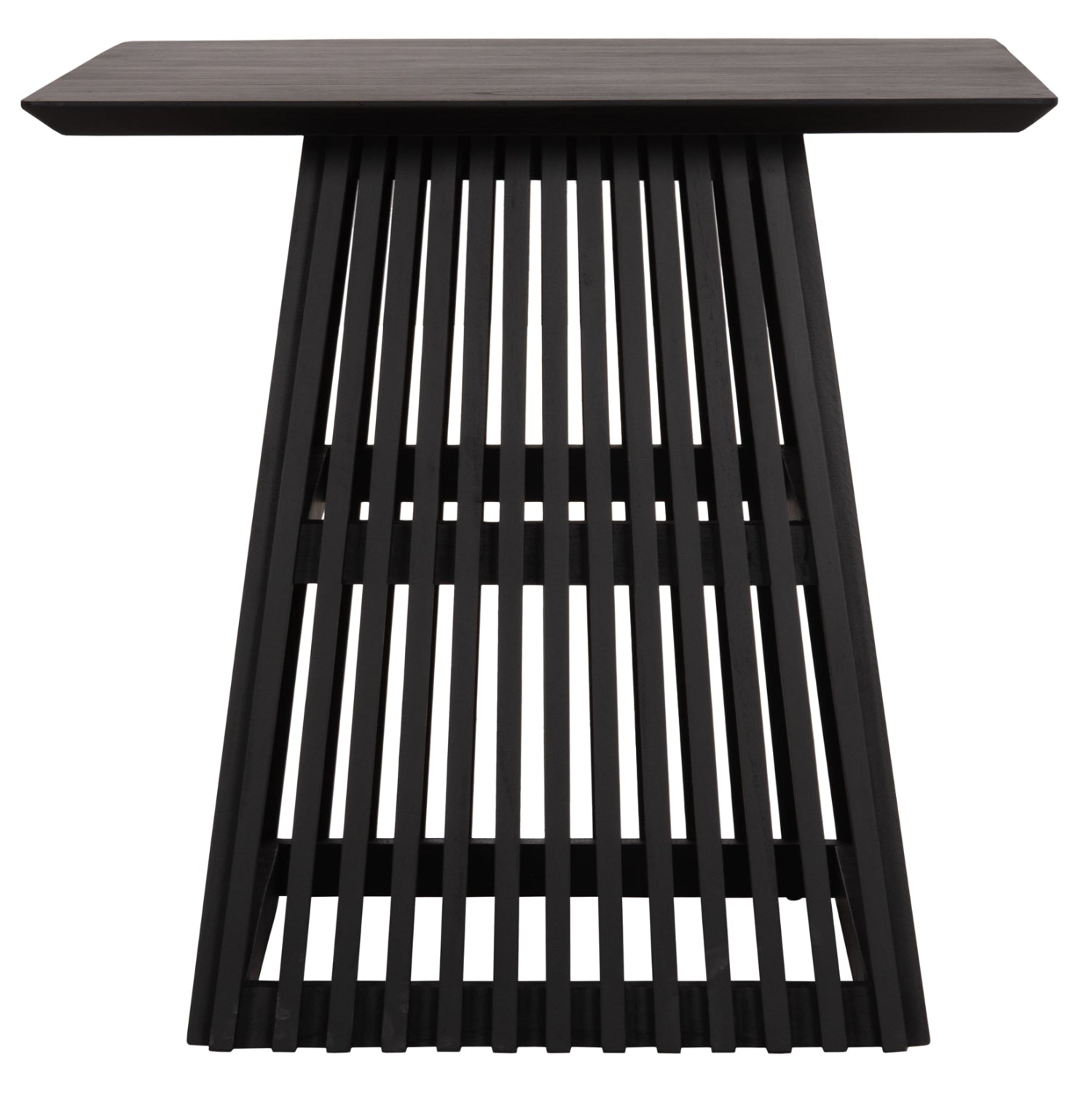 Квадратна трапезна маса FRANTZ mindi черно дърво 80x80x78см.