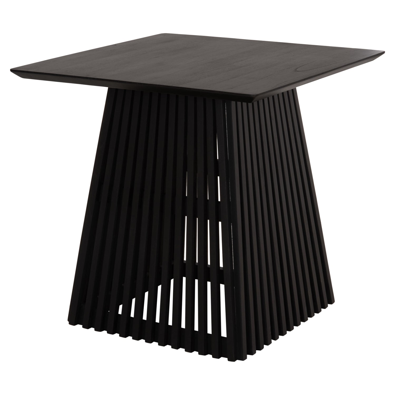 Квадратна трапезна маса FRANTZ mindi черно дърво 80x80x78см.