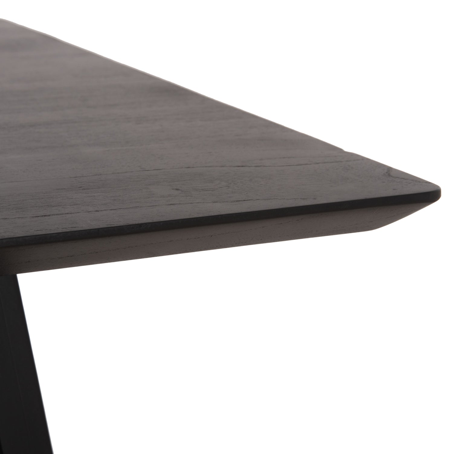 Квадратна трапезна маса FRANTZ mindi черно дърво 80x80x78см.