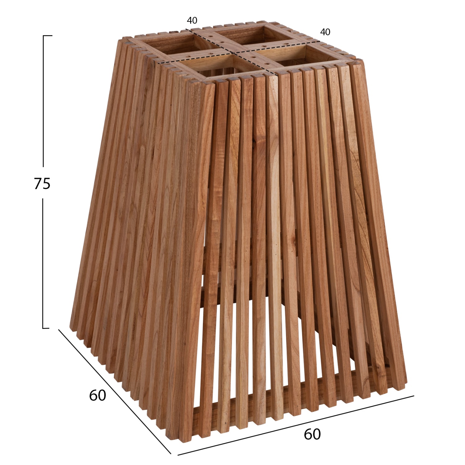 Основа за маса Франц 60x60x75 -цвят натурал