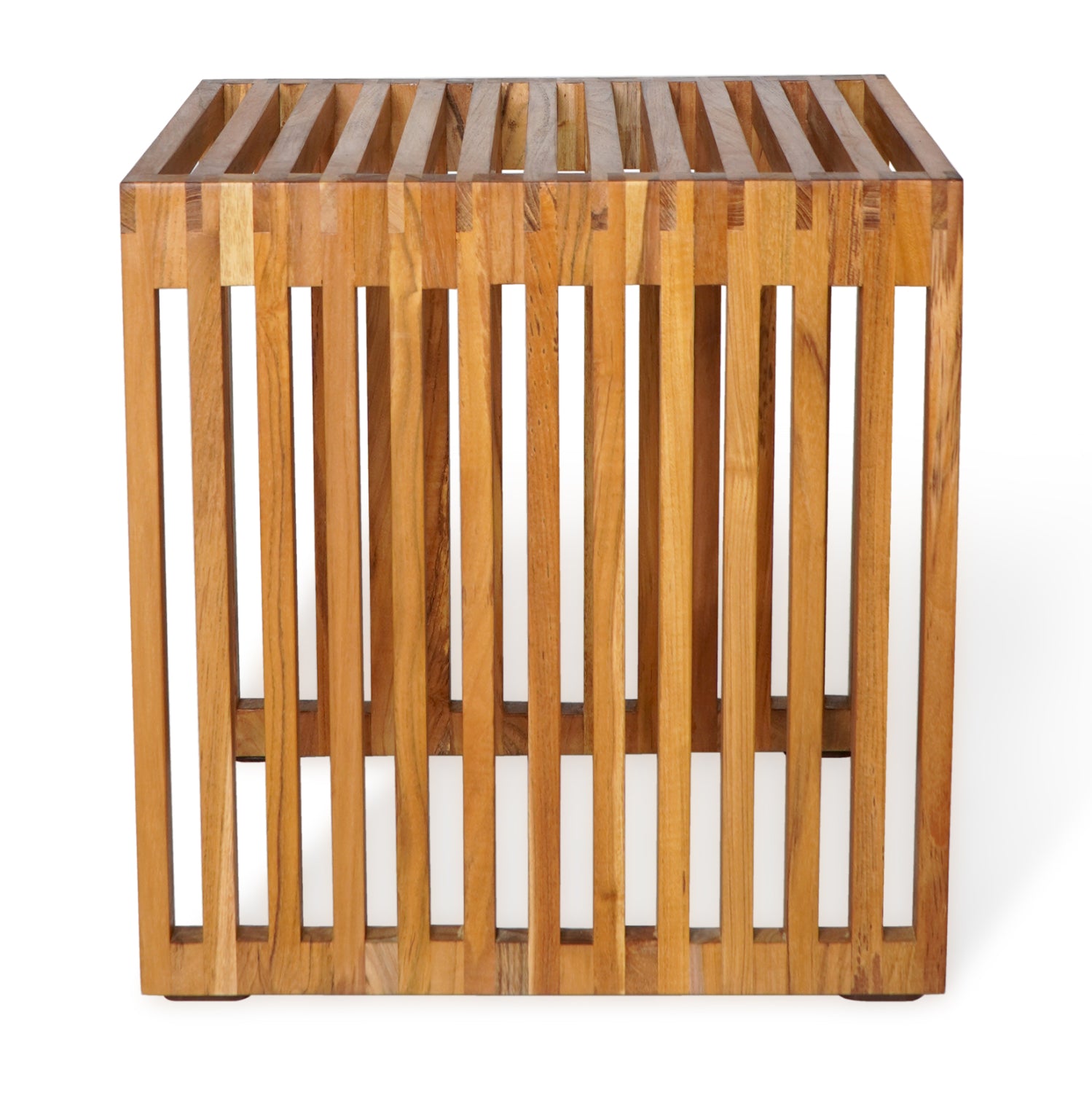 Странична маса 9483 тиково дърво естествен цвят 40x40.5x40.5см