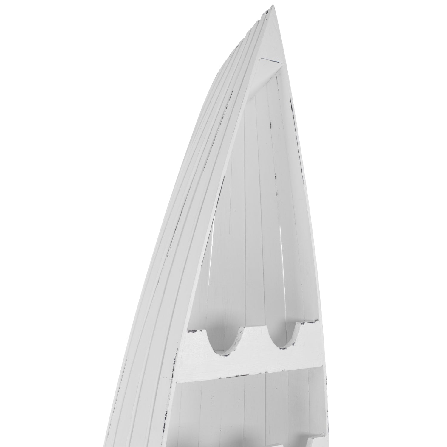 Дървена стойка за бутилки бял цвят 55x30x195/махагон