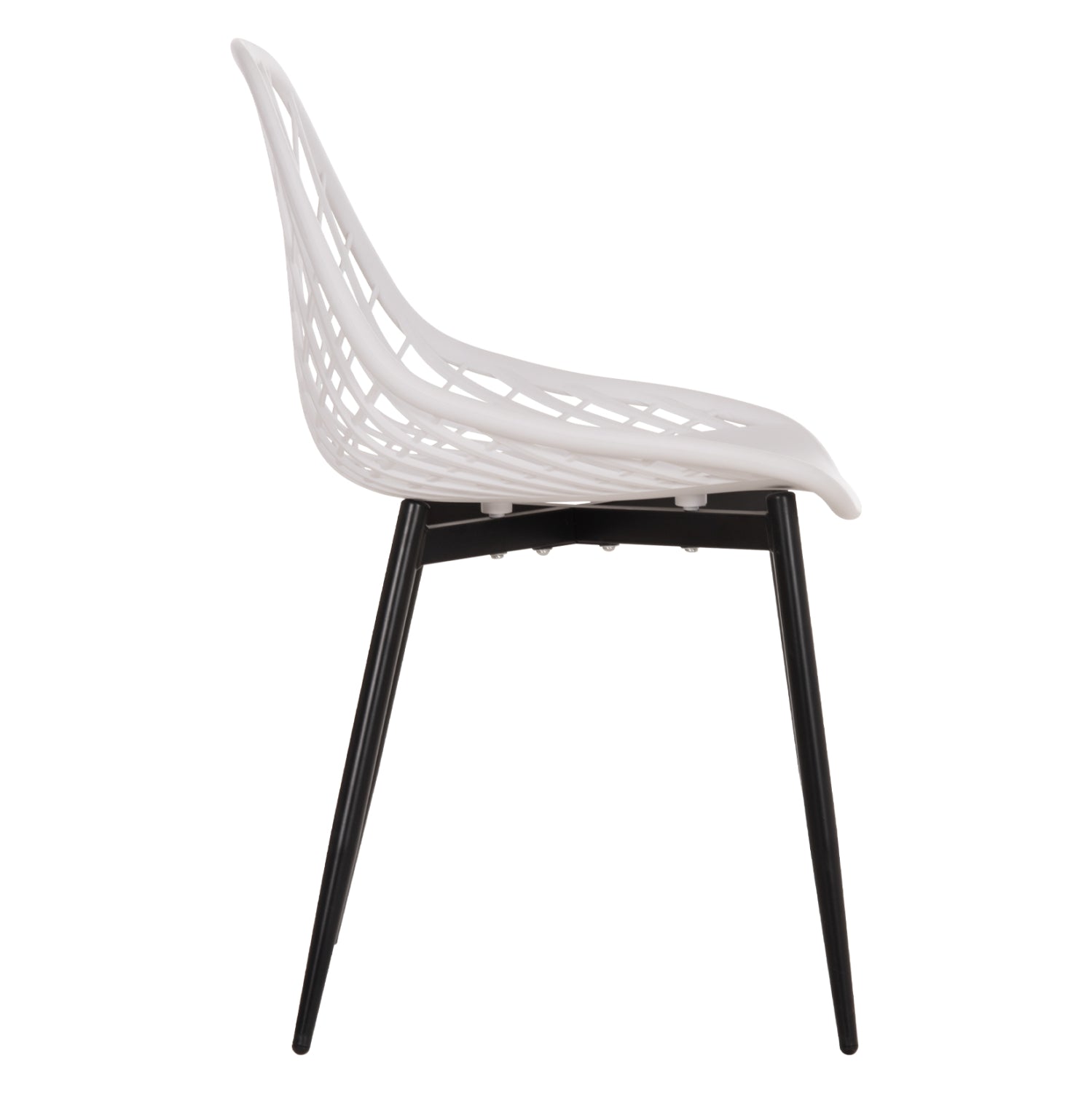 Стол LIO цвят бял-черен 52x53x82