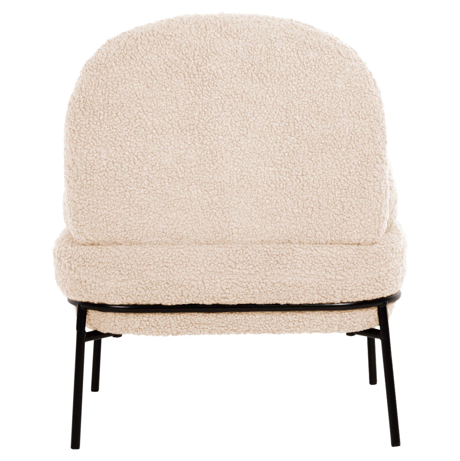 Кресло Агнес букле цвят бял-черен 74x71x83