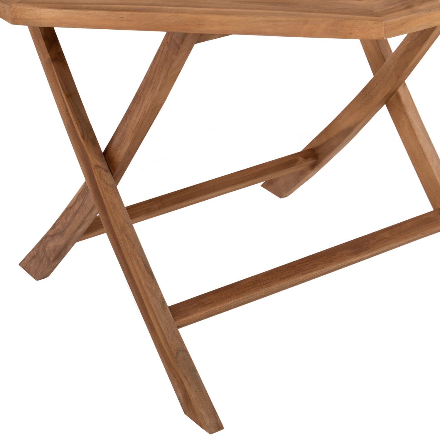 Сгъваема маса KENDALL -тиково дърво.натурален цвят 120x120x75см.