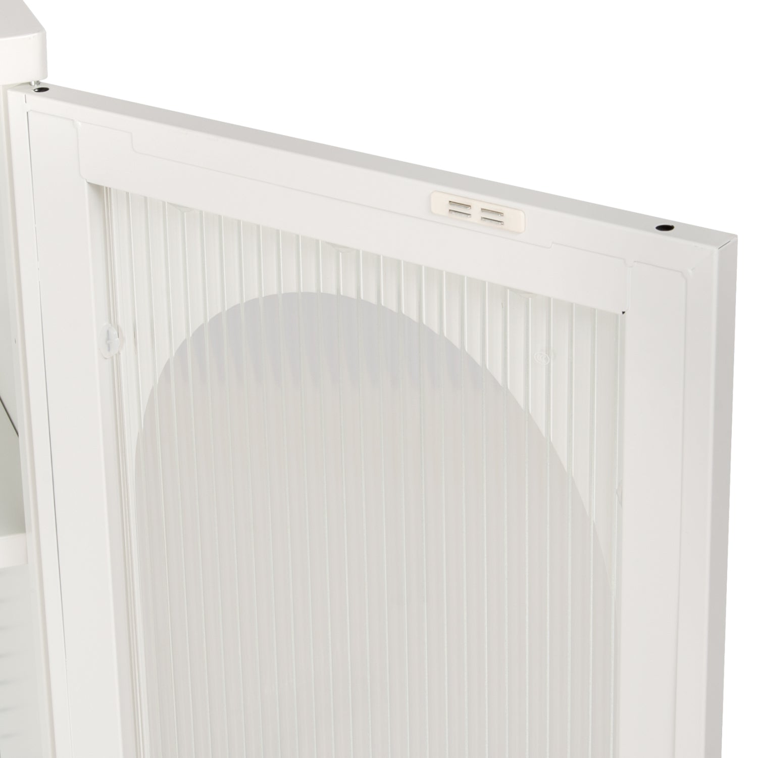 Витринен шкаф CARIL бял цвят 80x37-40x102см