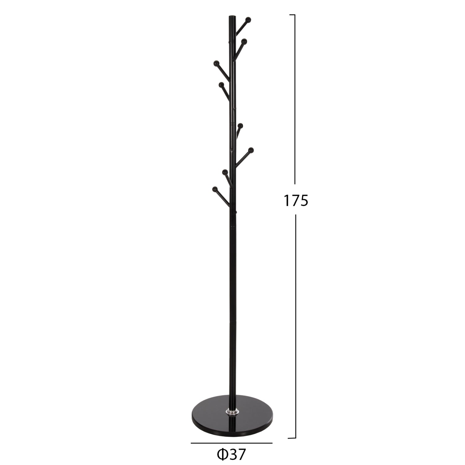 Закачалка 9576 черен цвят Φ37x175см