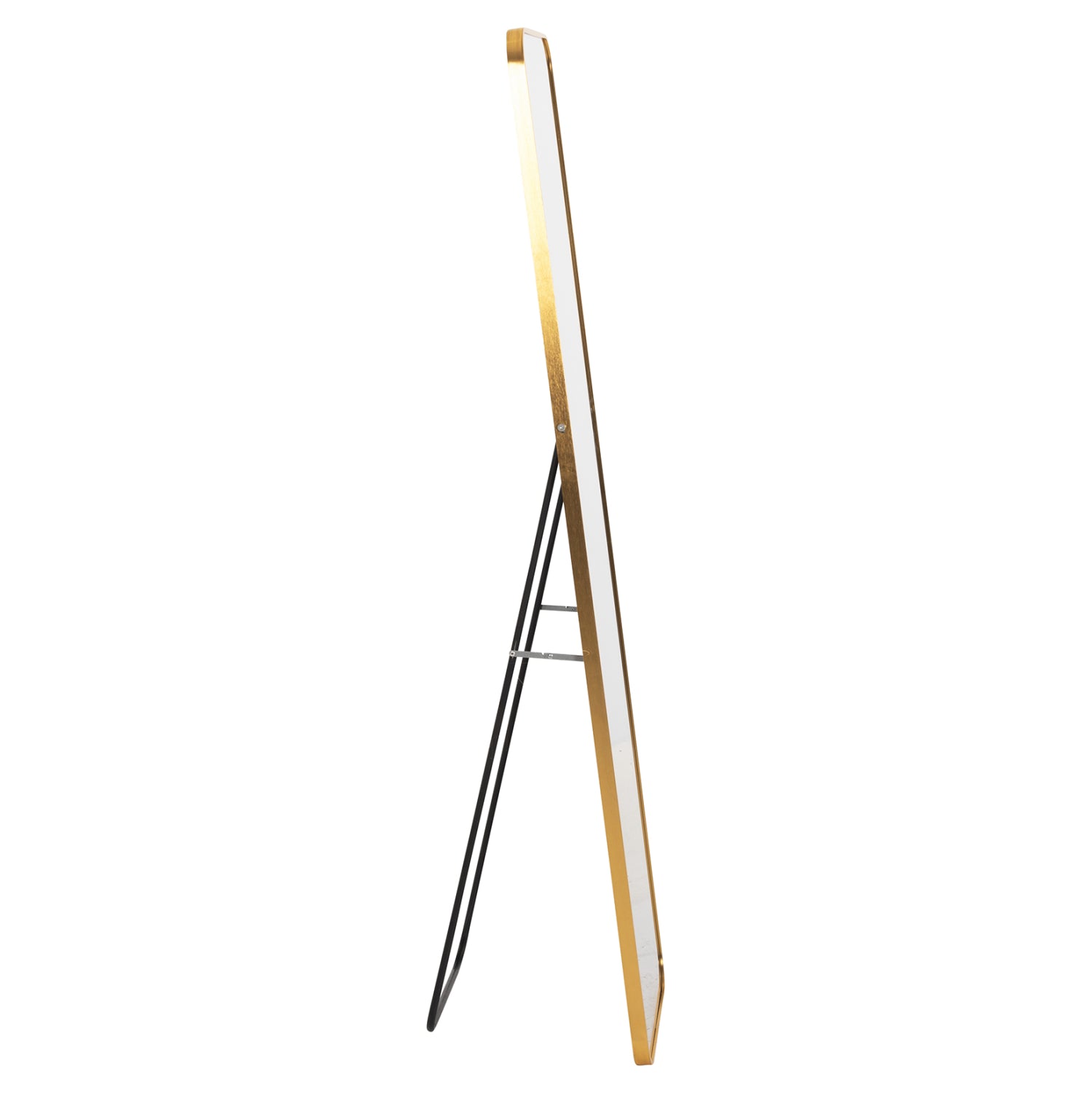 Огледало за под боели алуминиева рамка в цвят злато 40х35х160см.