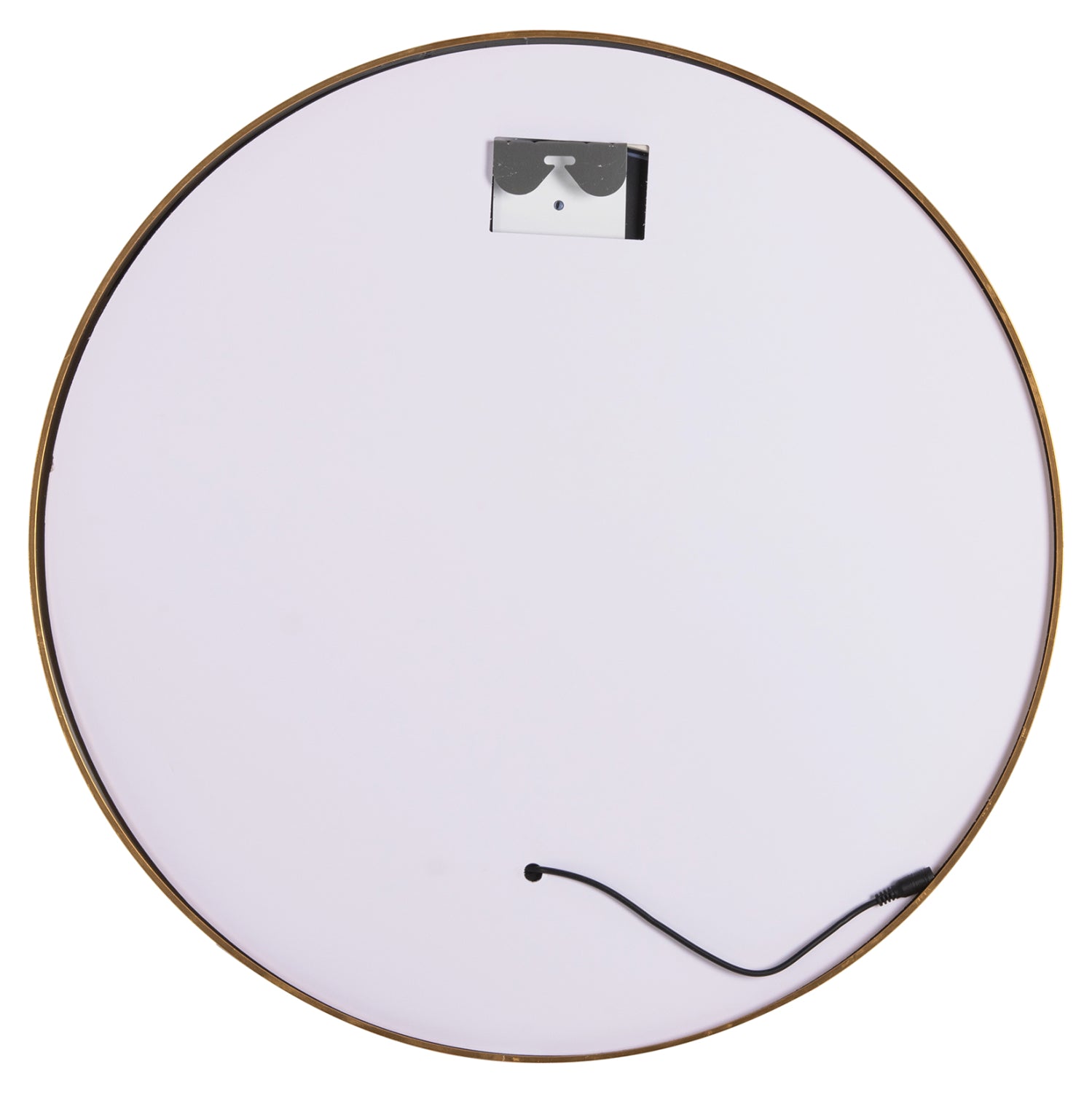 Кръгло стенно огледало от алуминий в златист цвят - led осветление φ60x3см