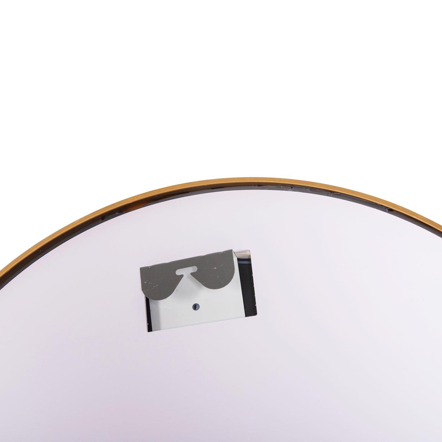 Кръгло стенно огледало от алуминий в златист цвят - led осветление φ60x3см