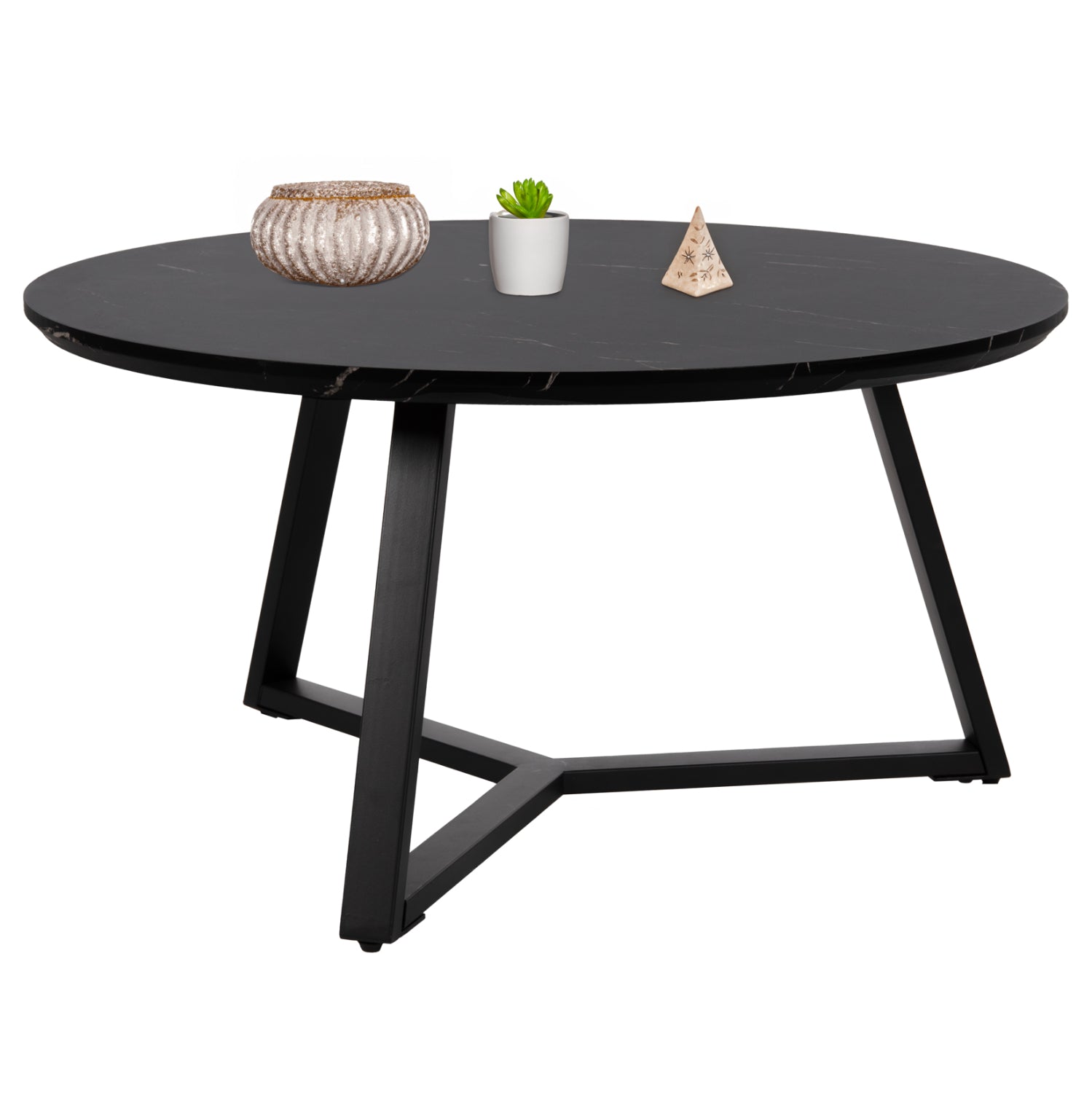 Холна маса ROCKET черен цвят Φ80x42см