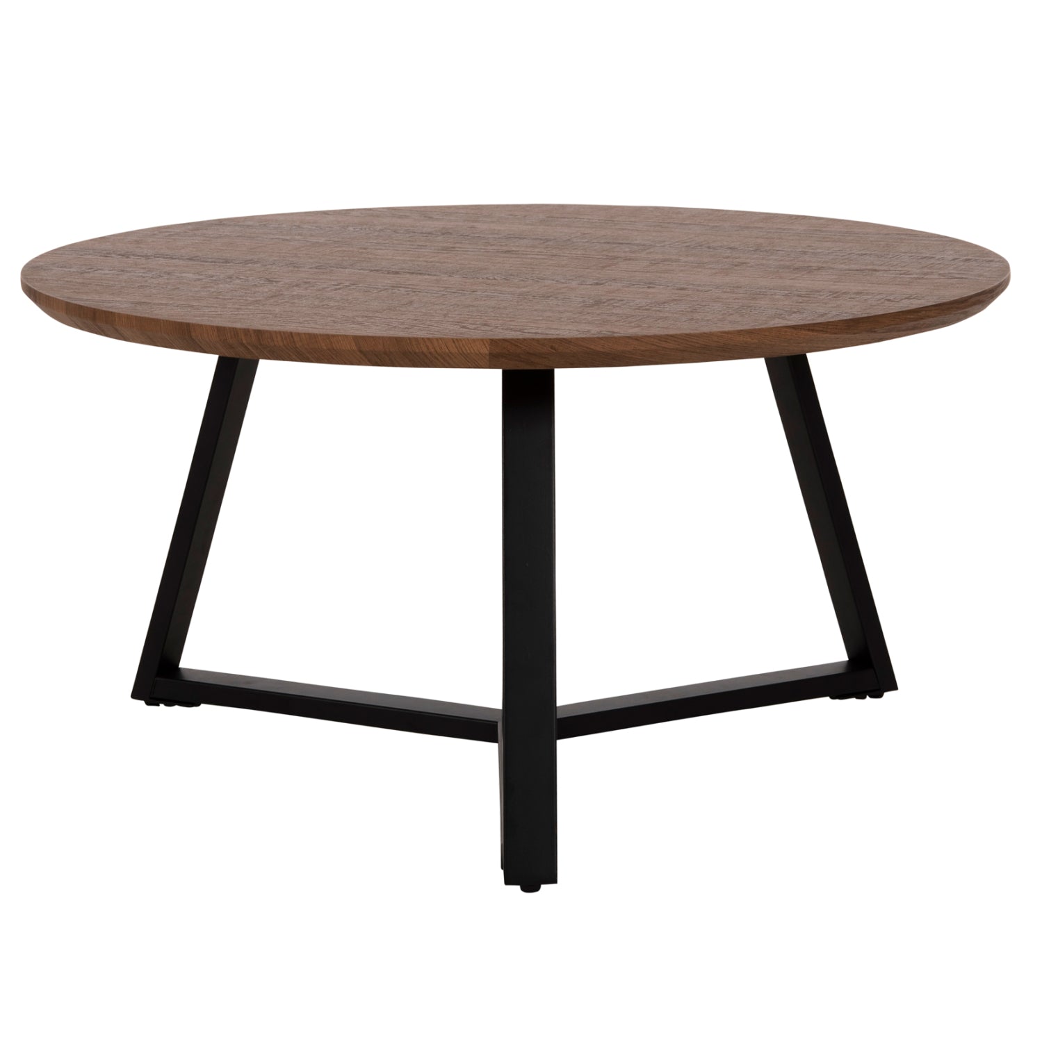 Холна маса ROCKET цвят орех-черен Φ80x42см