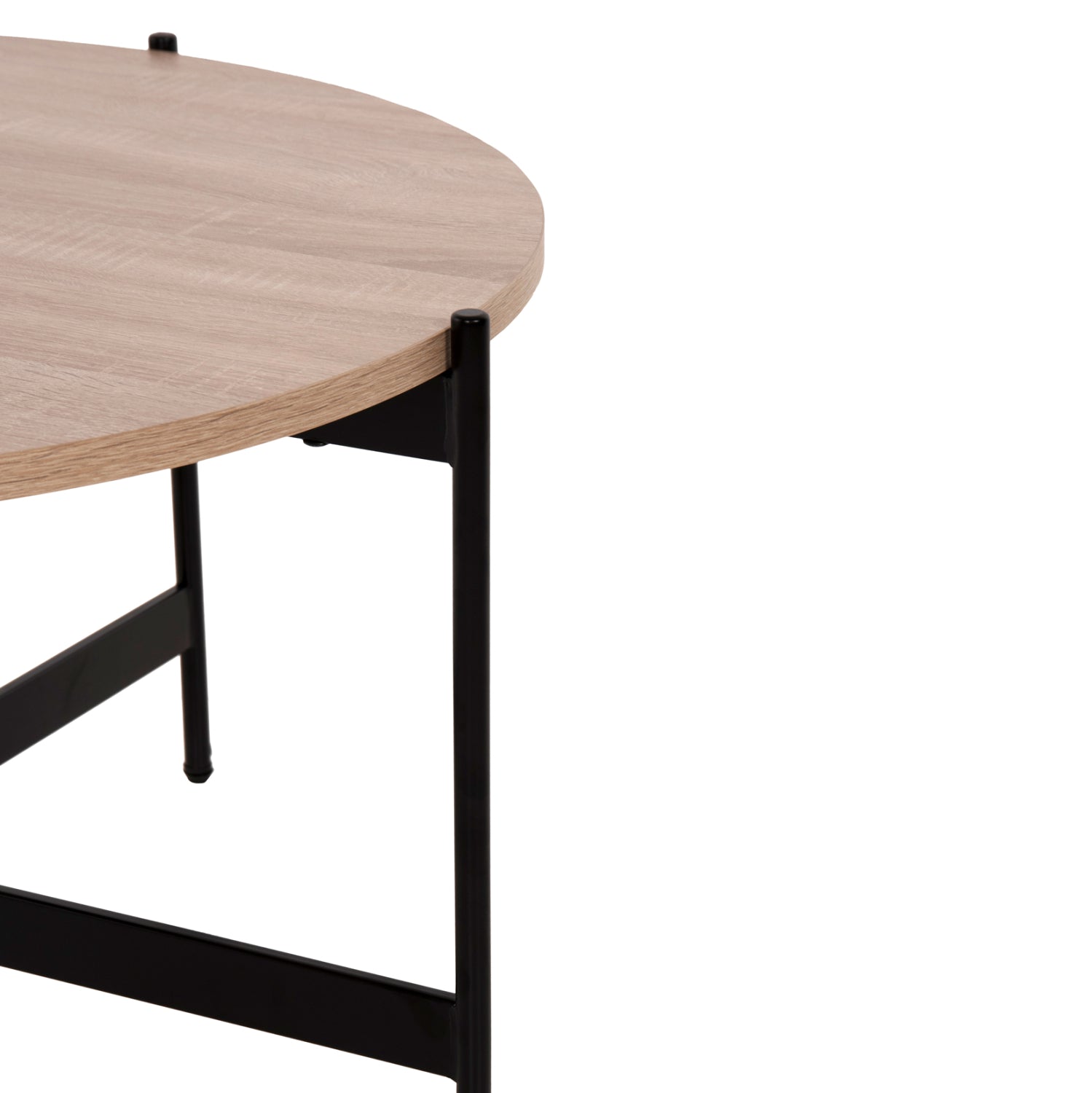 Холна маса Mарбъл сонома-черен цвят Φ80x45см