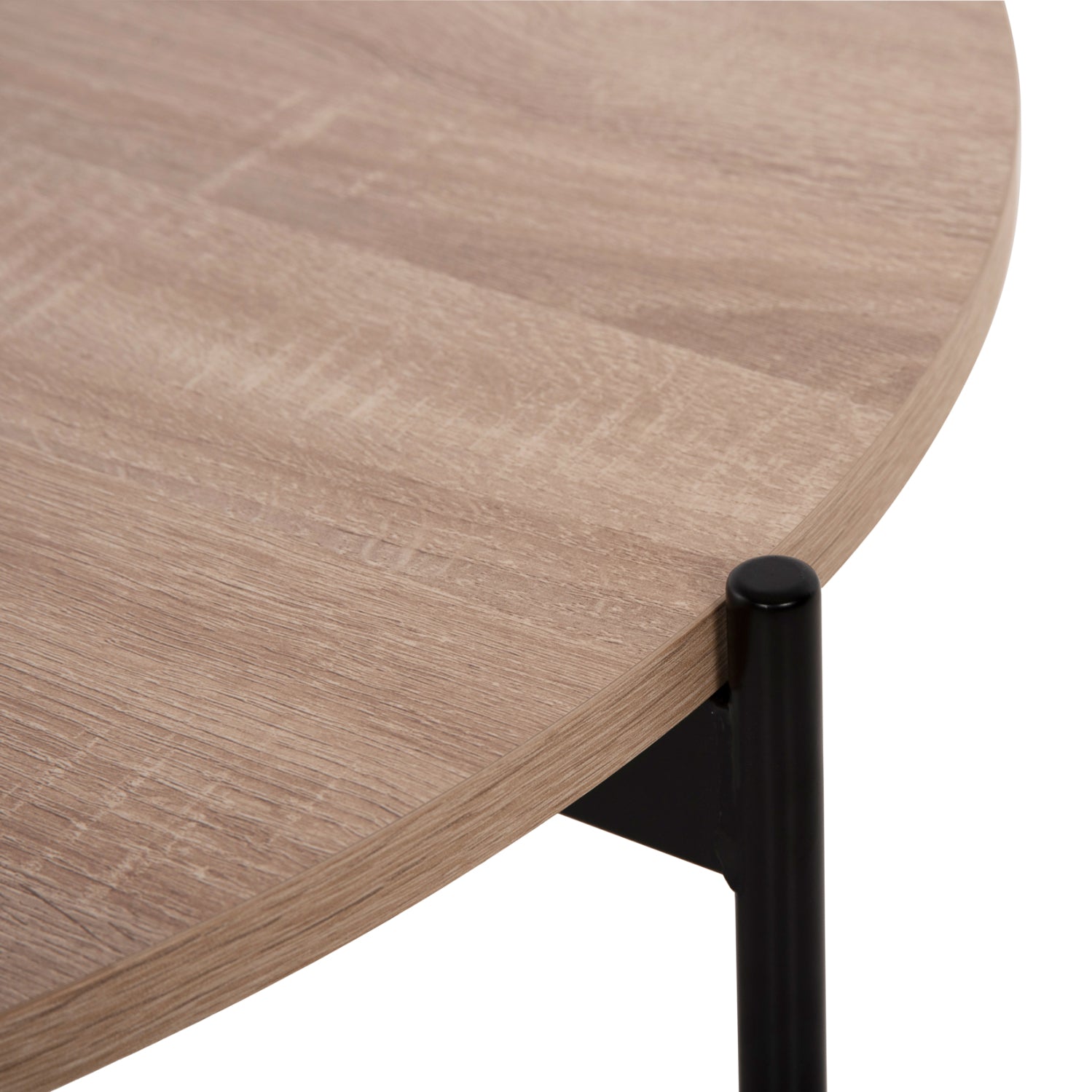 Холна маса Mарбъл сонома-черен цвят Φ80x45см