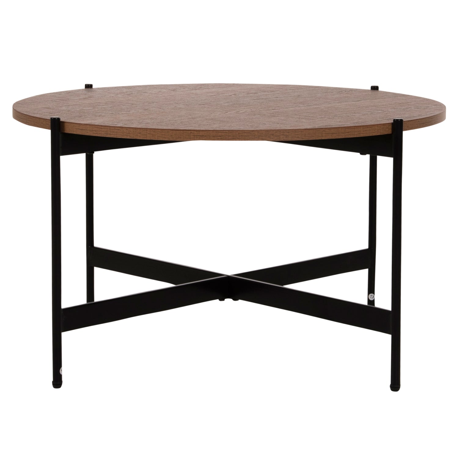 Холна маса Марбъл цвят орех-черен Φ80x45см