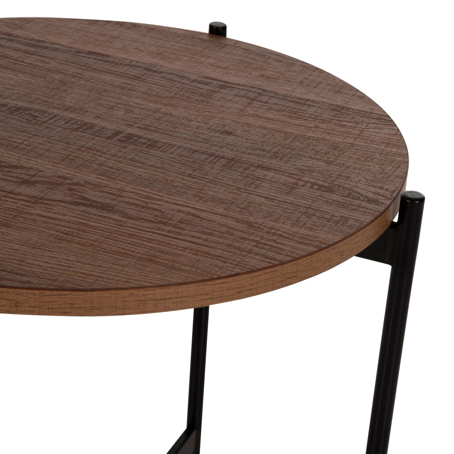 Помощна маса Марбъл ii -цвят орех-черен Φ50x55Hсм