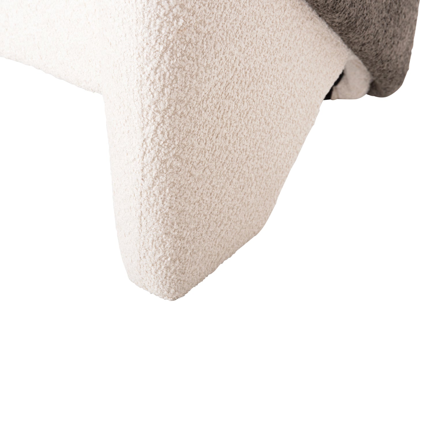 Кресло Допер букле цвят сив-бял 68x72x76