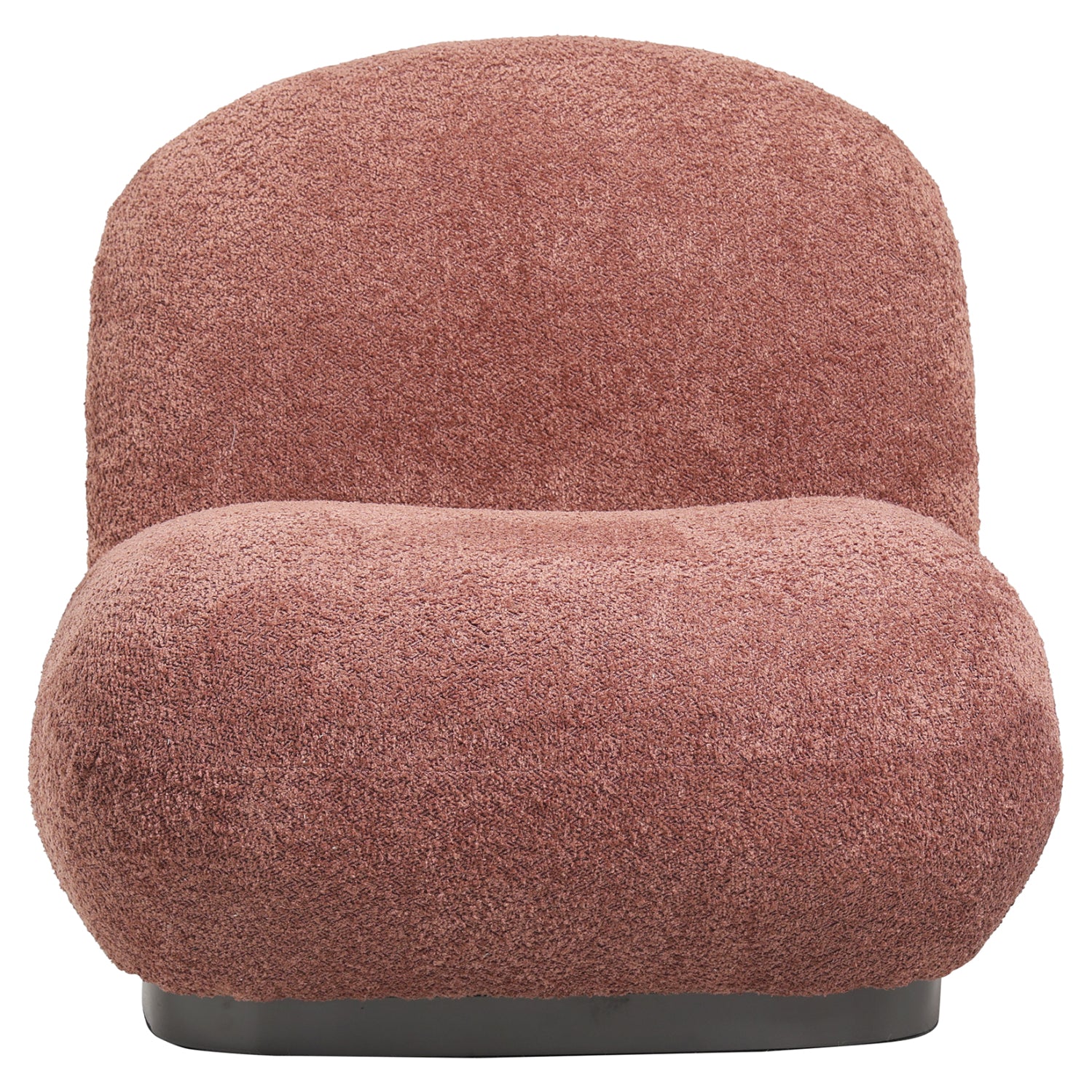 Кресло Бени букле розов цвят 85x82x77