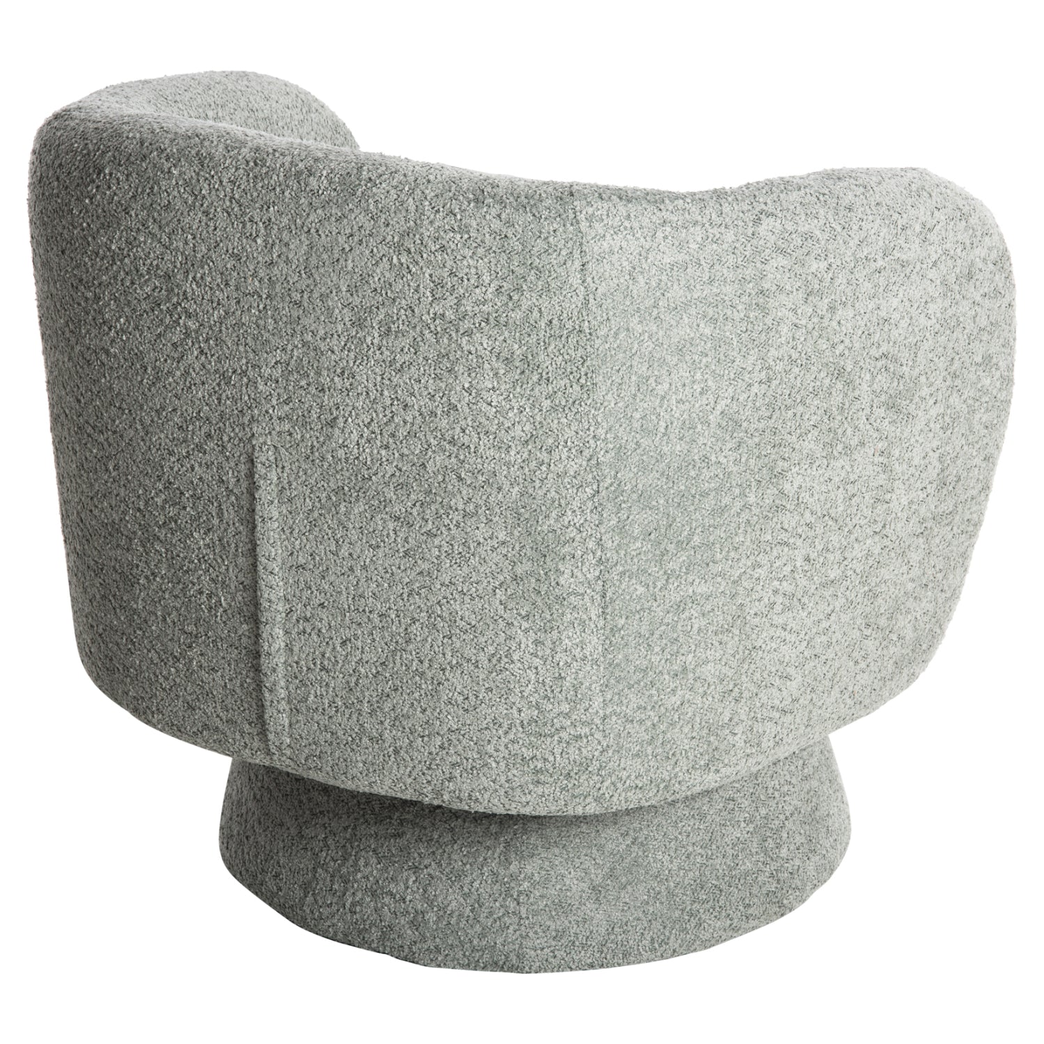 Кресло въртящо се KARLEN букле цвят шам фъстък 79x79x76см