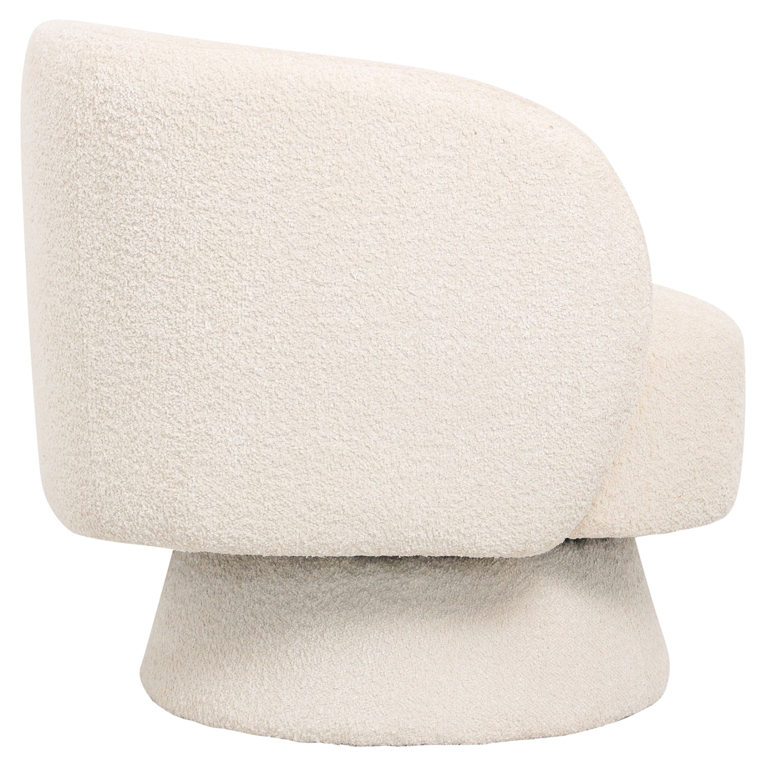 Кресло въртящо се KARLEN букле цвят екрю 78x81x77см