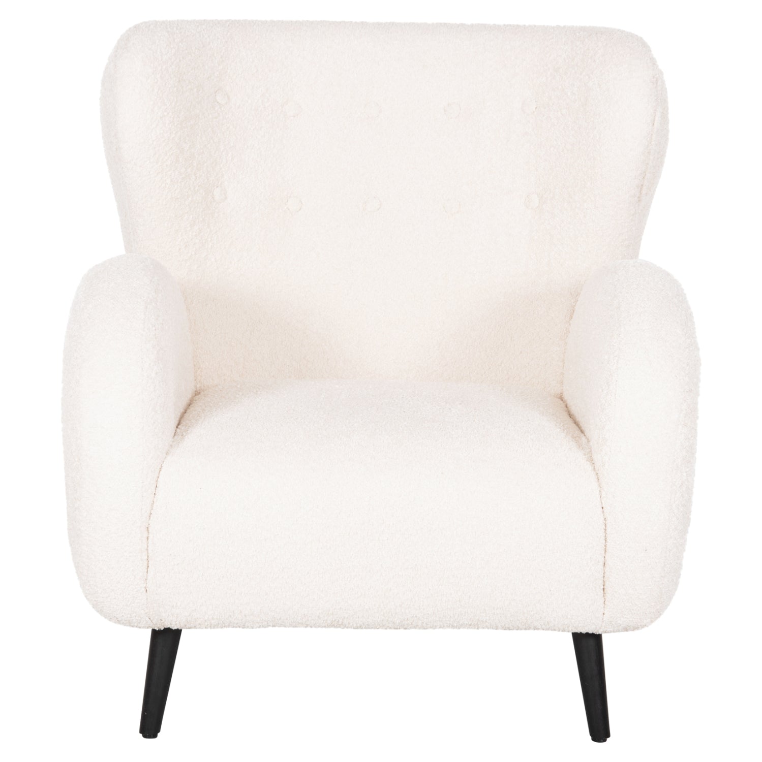 Кресло Крайли букле цвят екрю 83x87x89