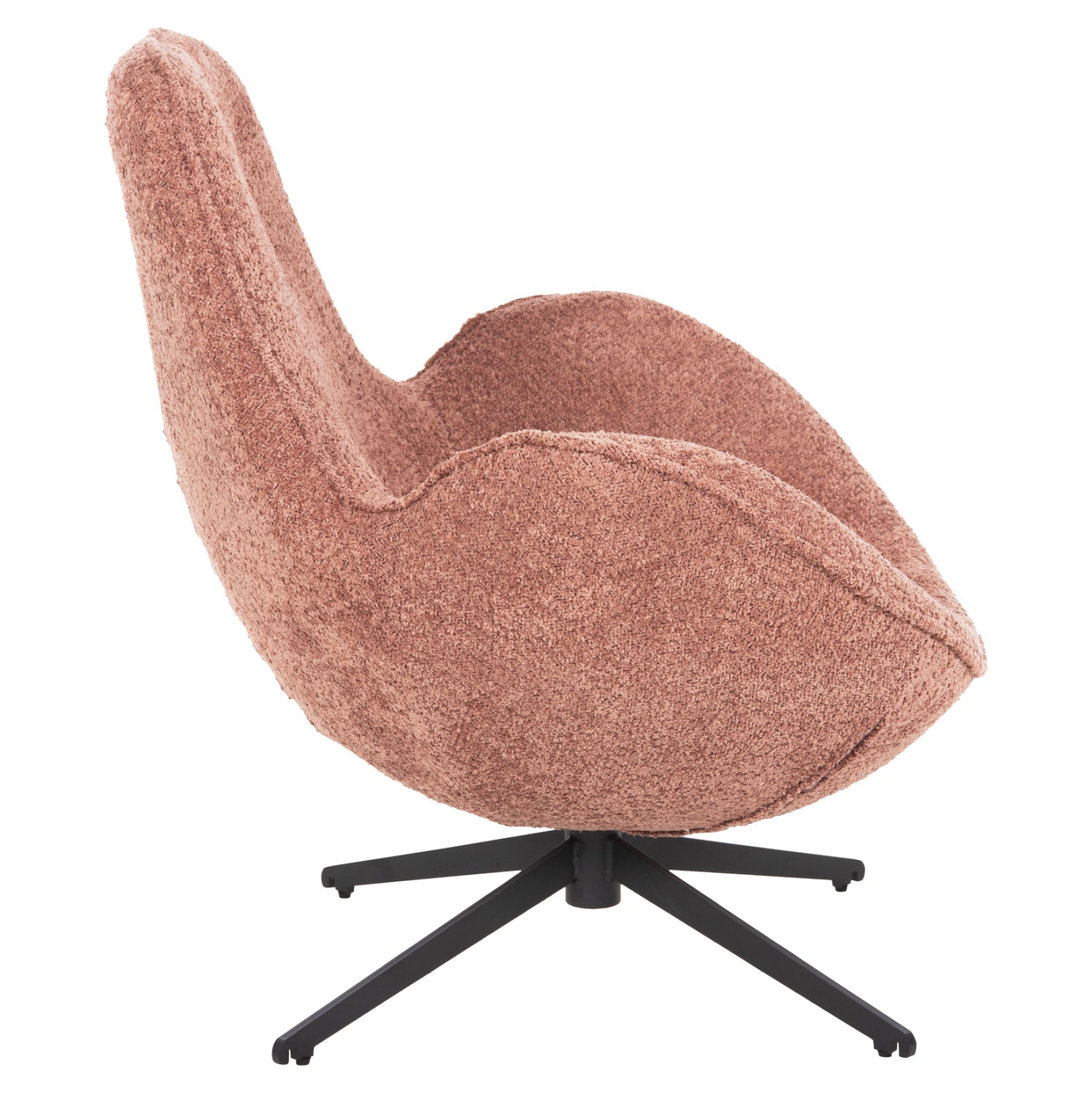 Кресло Брин букле розов цвят 86x76x87