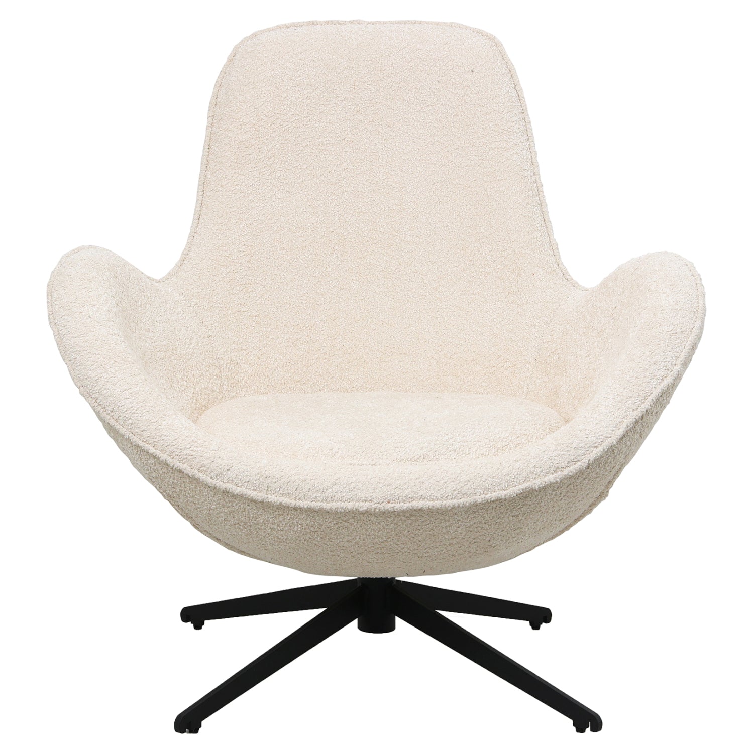 Кресло BRYNN букле цвят екрю 86x76x87