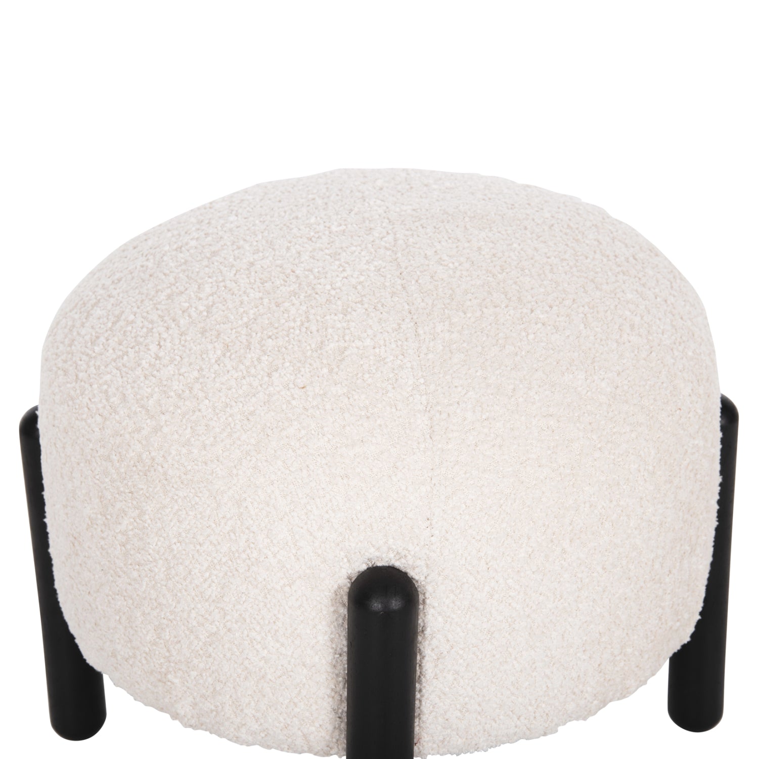 Табуретка EWAN букле цвят екрю Φ45x36