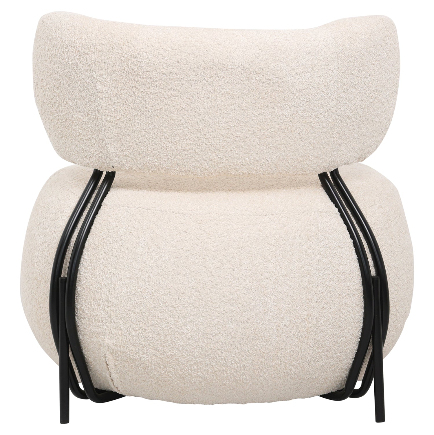 Кресло KARSEN букле цвят екрю 75x75x75