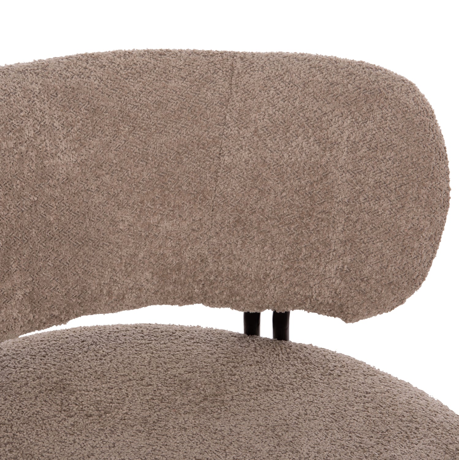 Кръгло кресло KARSEN тъмно бежов цвят 79x82x74см