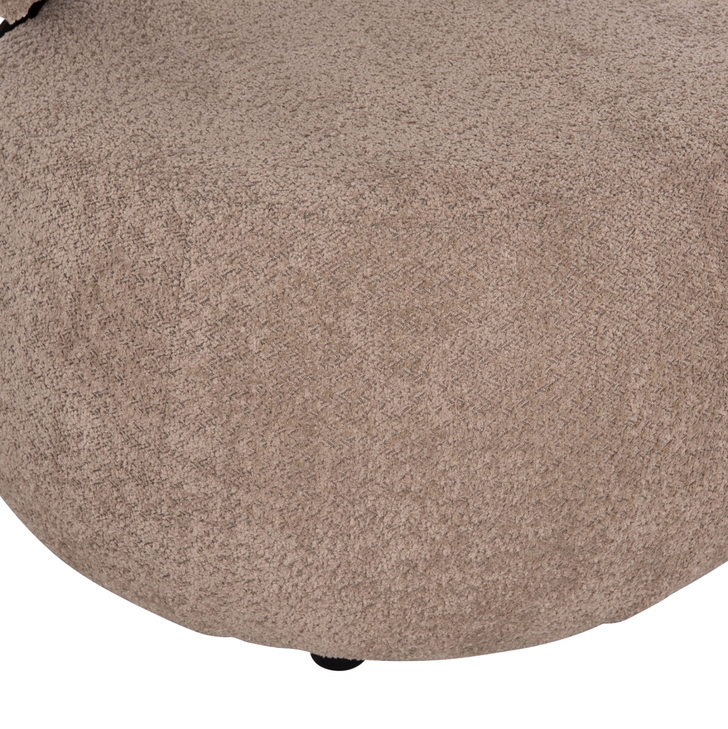 Кръгло кресло KARSEN тъмно бежов цвят 79x82x74см