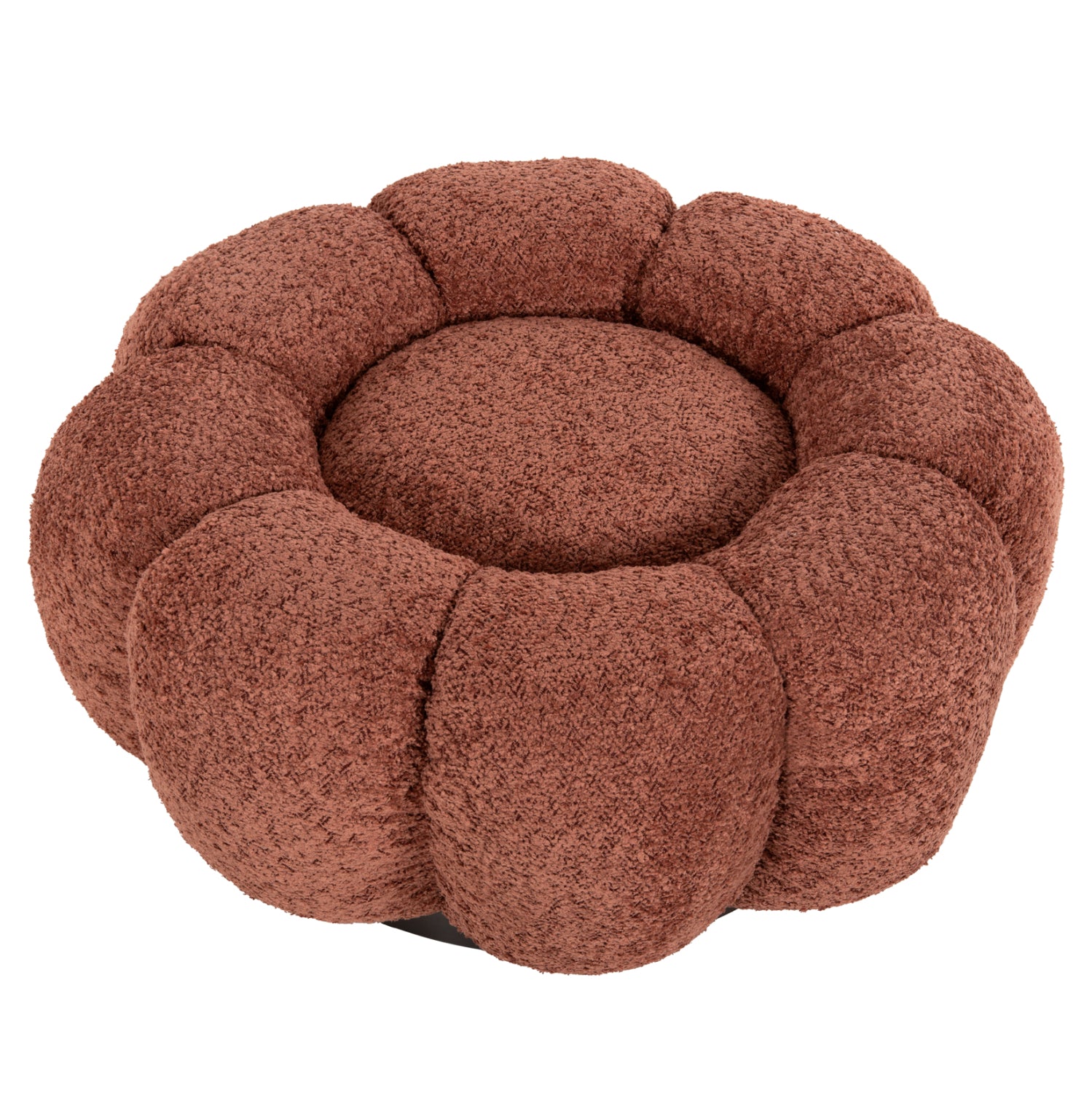 Табуретка Крип букле розов цвят 68X58X40