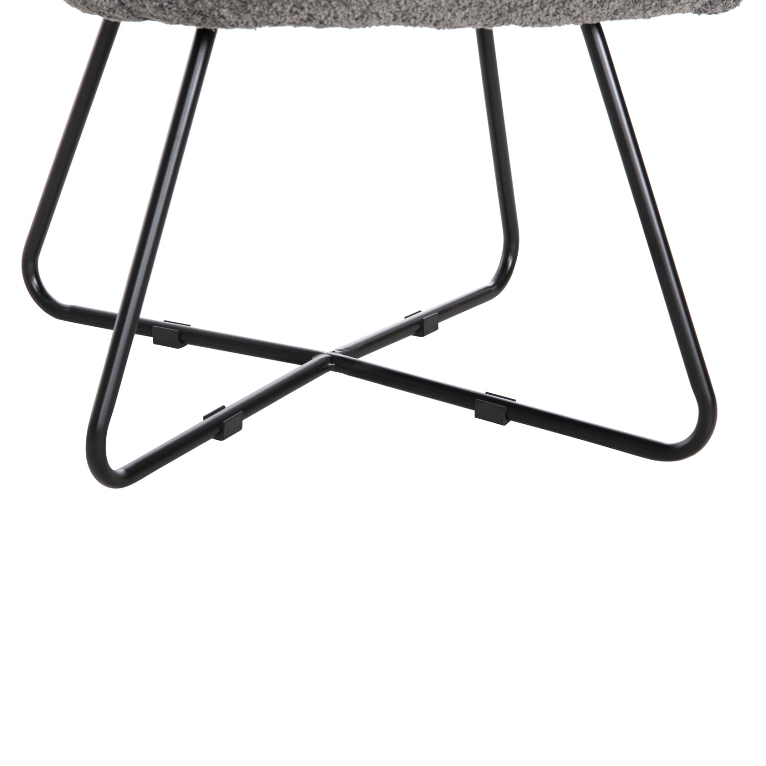 Кресло Харис букле сив цвят 59,5x64x77