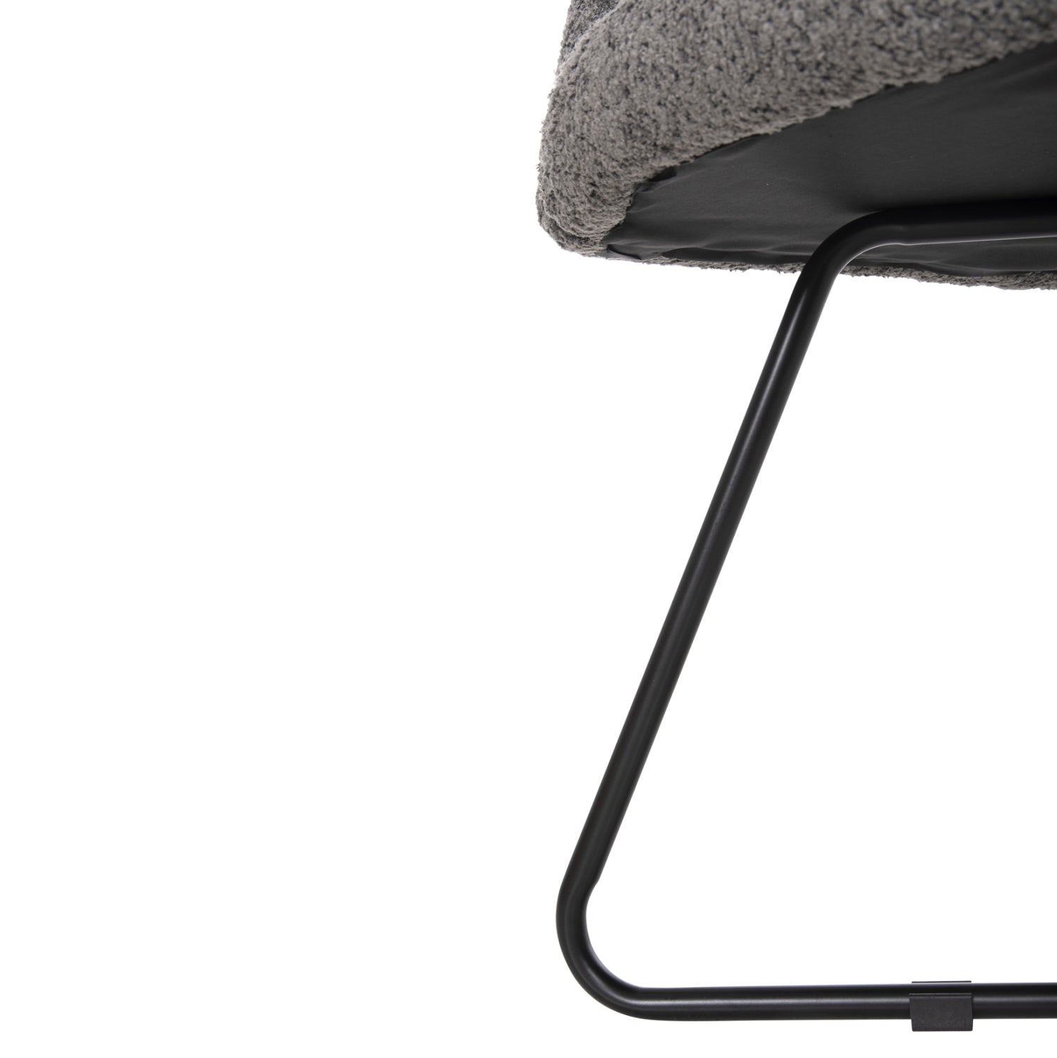 Кресло Харис букле сив цвят 59,5x64x77