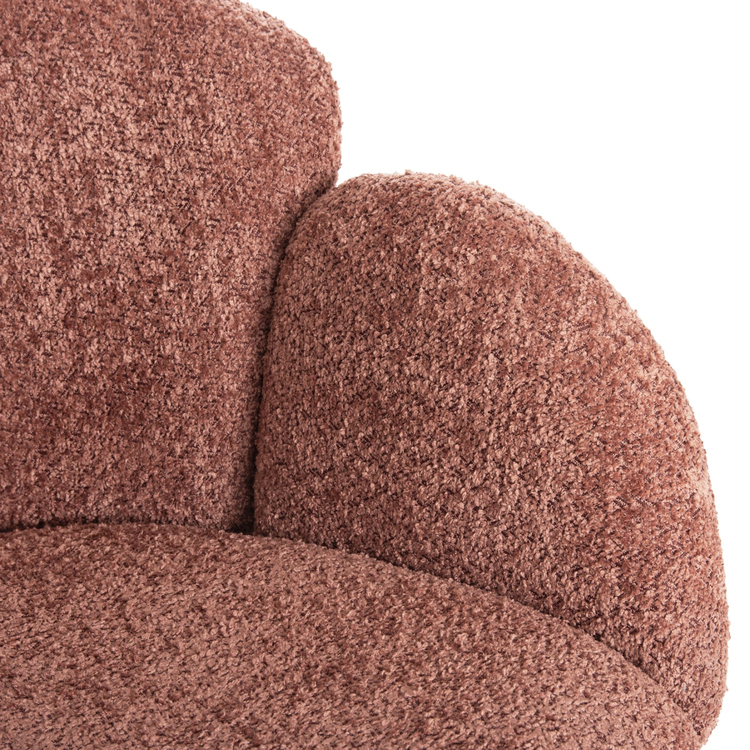 Кресло Харис букле розов цвят 59,5x64x77