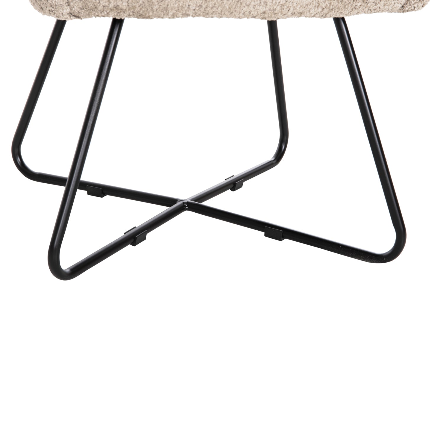 Кресло Харис букле бежов цвят 59,5x64x77