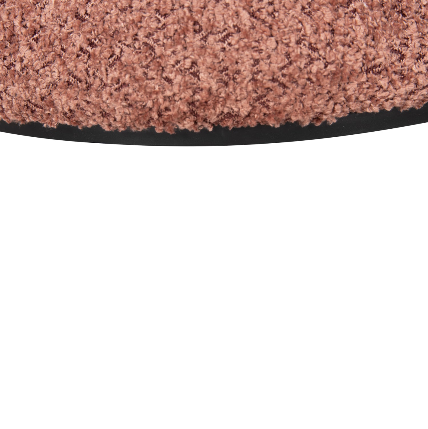 Табуретка Линър букле цвят розов-черен детайл Φ38,5x43